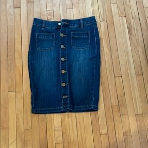 Denim Pencil Skirt
